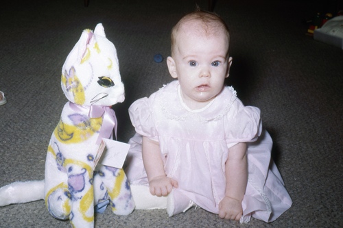 Baby me and the Calico Cat
