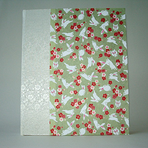 Medium green bunnies photo album (approx. 10 x 8 inches, 30 pages)
