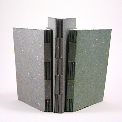 Long stitch variations - another view of the three books