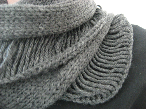 Knitted cowl detail