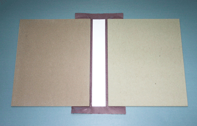 Bookcloth with spine and cover boards glued in place