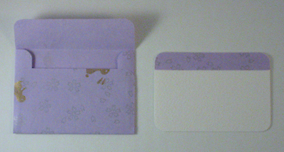Close-up of gift card and envelope