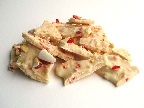 Pieces of peppermint bark