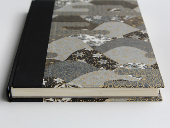 Spine and cover paper detail